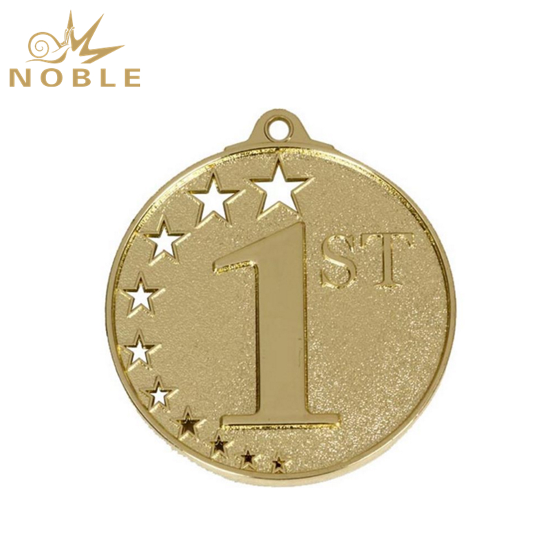 981---060 Gold 1st Place Medal with Stars 52mm