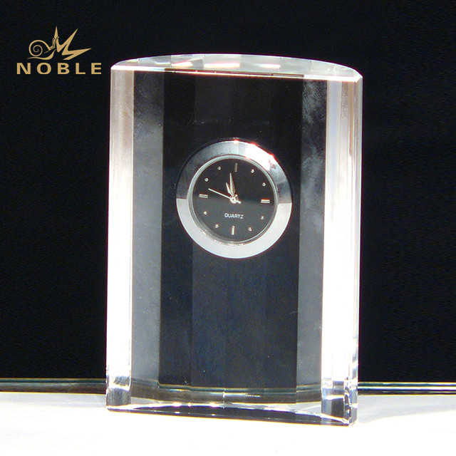 Optical Crystal Scalloped Clock
