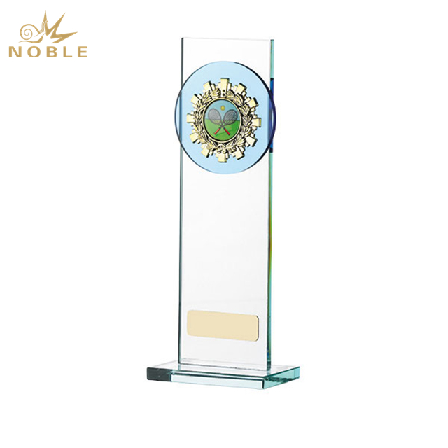 185---NB-SSY050 GLASS PLAQUE WITH TRIM8.25”