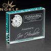 Thick Starphire Glass with Silver Clock
