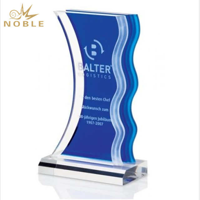 Double Blue Crystal Award