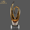 Unique Hand Blown Glass Trophy 