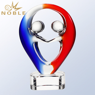 Sports Award Art Hand Blown Glass Trophy 