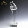K9 Clear Pillar Crystal Soccer Award