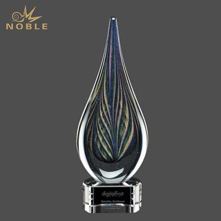 Colorful Peacock Artglass Award