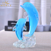 Blue Art Glass Hand Blown Glass Dolphin As Wedding Gift
