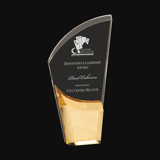 Gold Lunar Acrylic Trophy Award