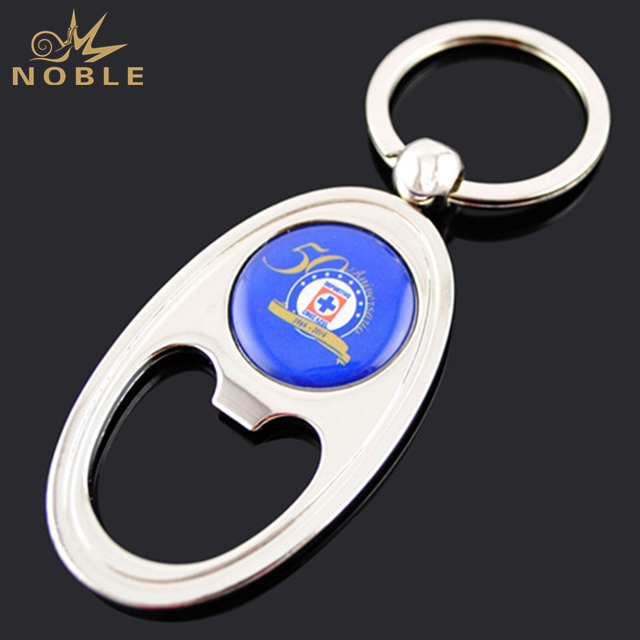Custom Logo Silver Bottle Opener Keychain