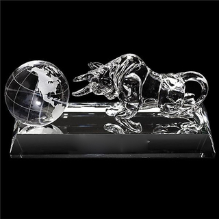 Crystal Bull Trophy As Business Gift 