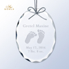 Baby Feet Personalized Crystal Ornament