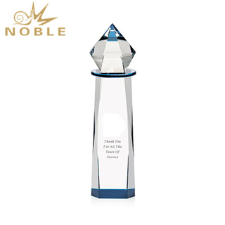 Clear Crystal Diamond Trophy Award