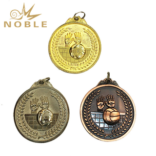 Gold Silver Bronze Metal Sports Volleyball Medal