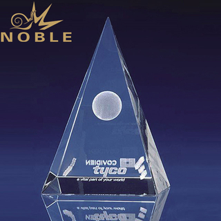 Custom 3d Laser Engraving Crystal Pyramid 