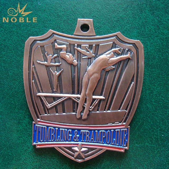 Antique Bronze Metal Sports Medal