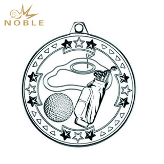 New Design Metal Silver Golf Medal