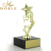 Bright Die Cast Metal Polished Gold Three Stars Trophy
