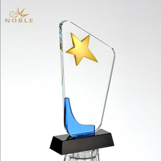 Personalized Jade Glass Star Trophy