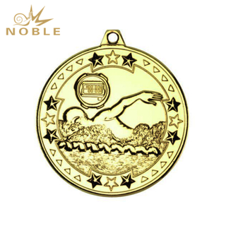 Swimming 'Tri Star' Medal - Gold 2in