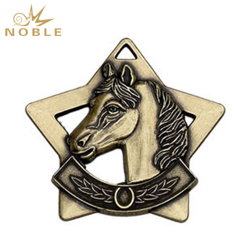 NB-MD971---055 Bronze Mini Stars Equestrian Medal 60mm