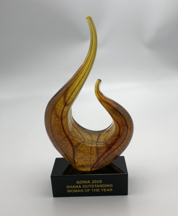 New Design Art Glass Trophy From Noble Awards!