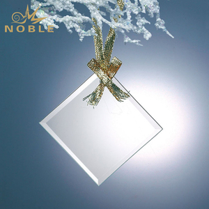 Beveled Square Diamond Shape Glass Ornament as Home Decoration