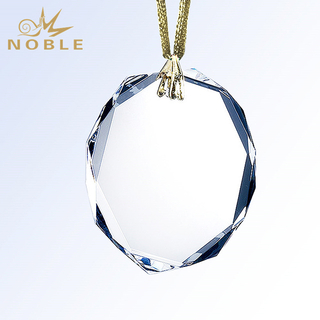 Gem-Cut Octagon Shape Blank Crystal Ornament for Home Decoration
