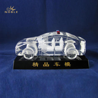 Custom Colored Crystal Police Car with Black Base