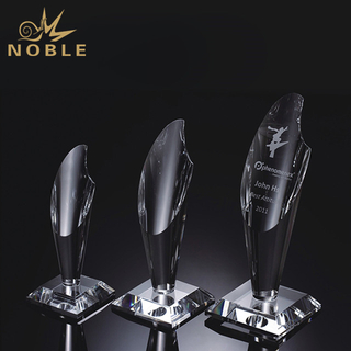 Clear Blank Crystal Flame Trophy