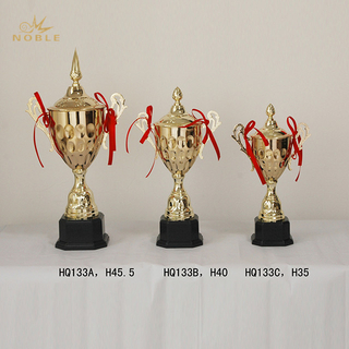 Gold Sports Trophy Cup on Black Base