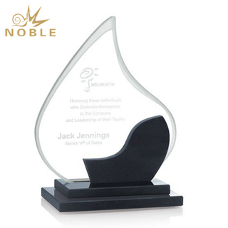 Clear Blank Pickard Crystal Flame Award