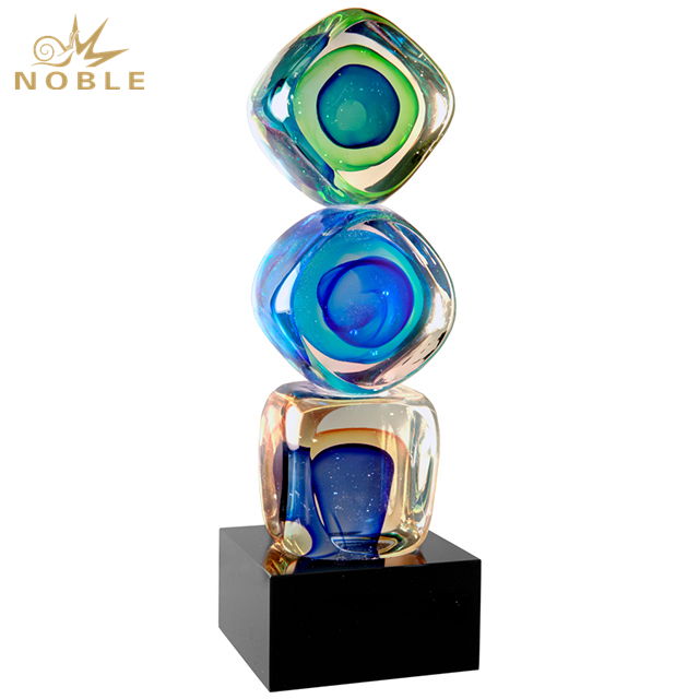 Stacked Blocks Art Glass