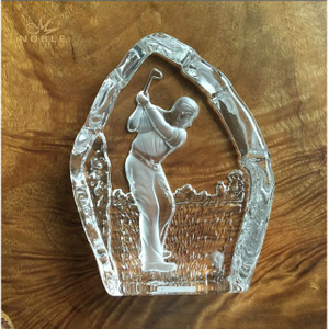 Engraved Crystal Golf Man Sports Gifts Icerberg Award