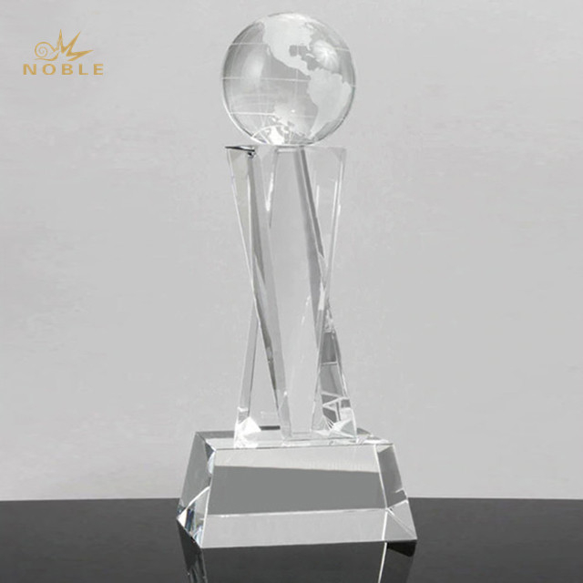 Custom Design Globe Crystal Trophy