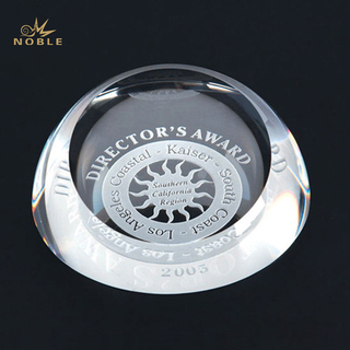 Custom Logo Crystal Sports Paperweight