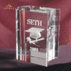 3D Laser Crystal Book Trophy