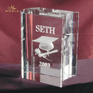 3D Laser Crystal Book Trophy