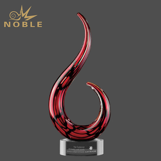 Red Snakeskin Art Glass Award