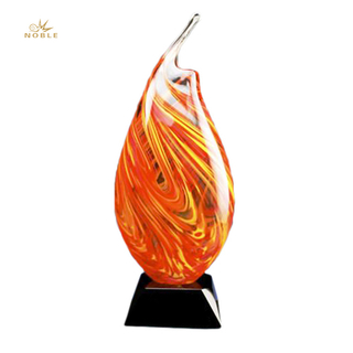 Hand Blown Custom Art Glass Trophy