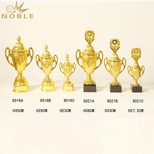 Three Sizes Gold Trophy Cups