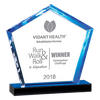 Blue Color Acrylic Block Trophy Award