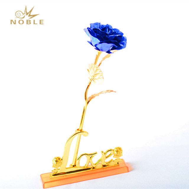 Valentine Gifts Blue Metal Rose Loving Gifts