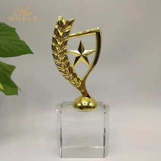Metal Star Trophy Award with Base