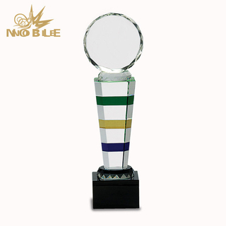 Colored Crystal Trophy Award