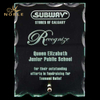 Curved Jade Glass Plaque Awards 