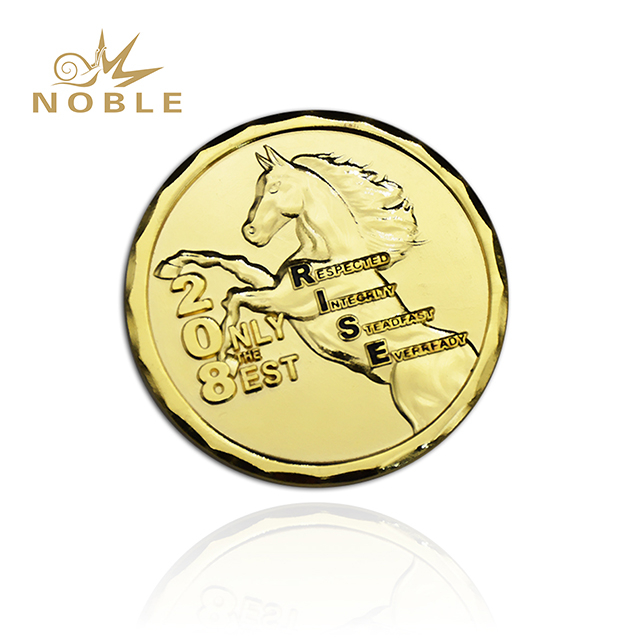 Metal Souvenir Gold Horse Riding Medal