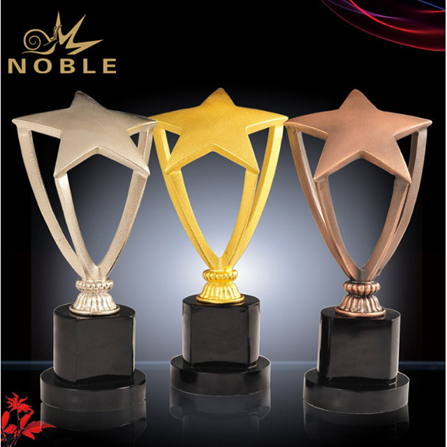 Noble custom design high quality metal star trophy