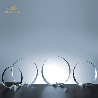Blank Award Round Shape Crystal Paperweight