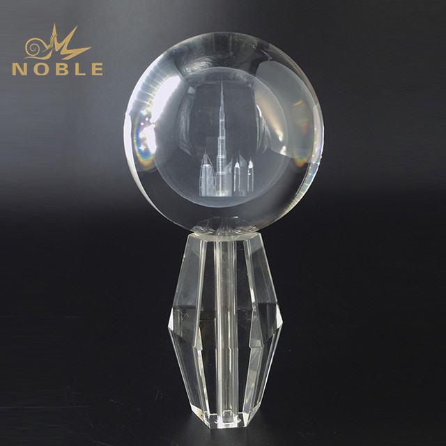 Unique Design 3D Laser Engraved Building Trophy 