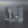 3D Laser Engraved Figuries Crystal Cube