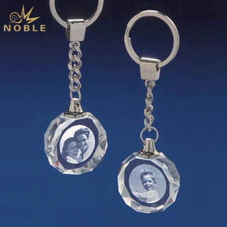 3d Laser Engraving Photo Image Cut Edge Crystal Keychain